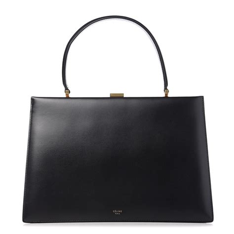 celine clasp medium black|Celine clasp handbags.